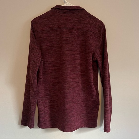 01.Algo Performance Small S Burgundy Long Sleeve 1/4 Zip Pullover - Picture 3 of 3
